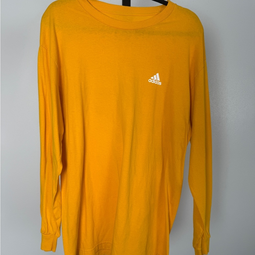 Adidas Mustard Yellow Long Sleeve Tee – Minimal Logo